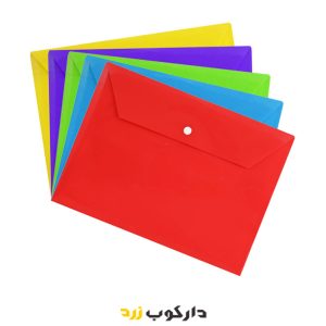 پوشه دکمه دار سایز A4 - n - دارکوب زرد