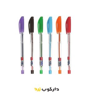 خودکار ۶ رنگ کیان – ست خودکارهای رنگی با نوک ۱ میلی‌متری و کیفیت برتر